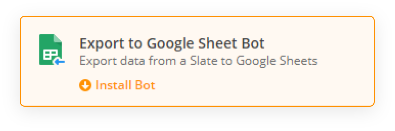 Export to Google Sheet Bot airSlate