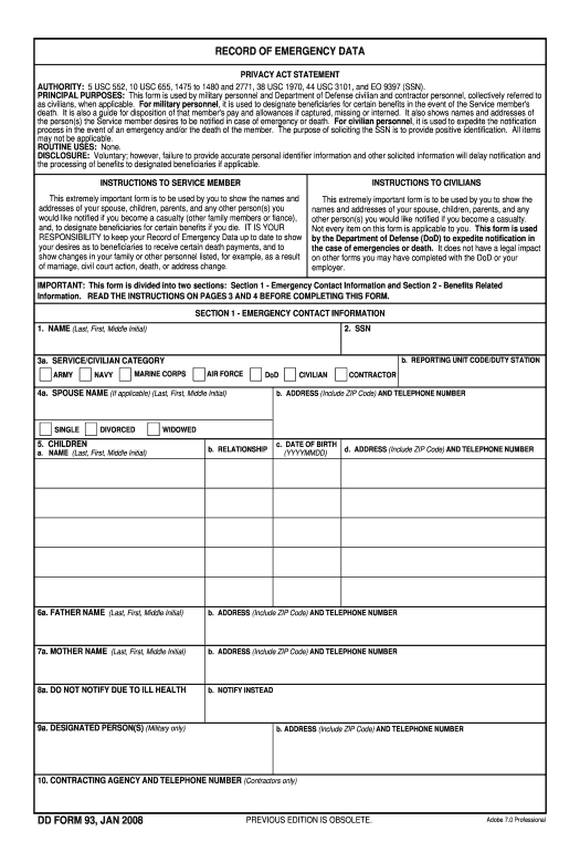 Automate dd form 93