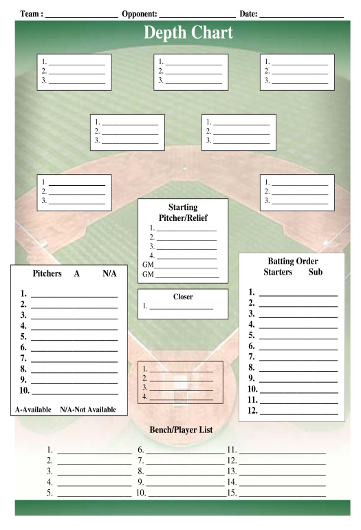 Softball Depth Chart Template Easily AirSlate