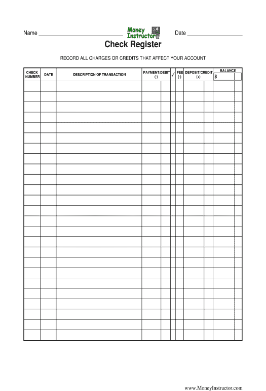 Integrate checkbook register printable with Microsoft Dynamics