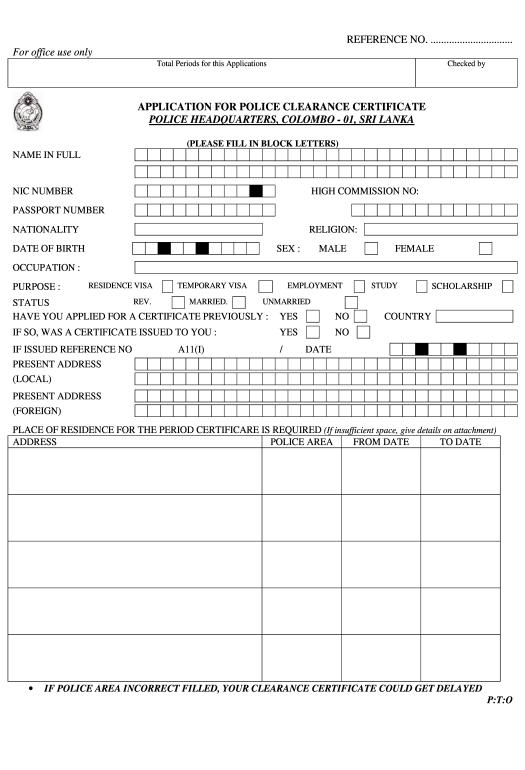 Incorporate How To Fill Police Clearance Certificate Request Application Sri Lanka Airslate 8783