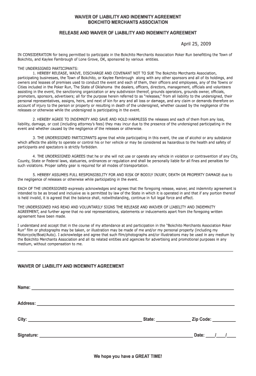 Pre-fill poker run registration form template