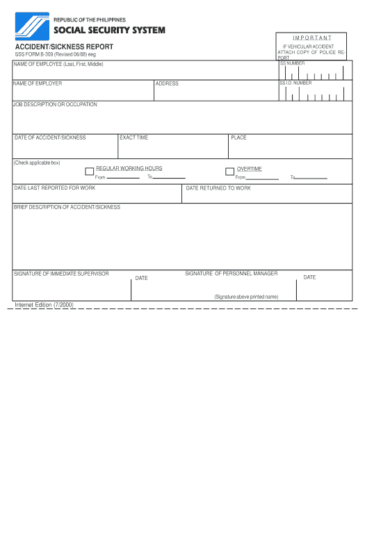 Update accident sickness form sss