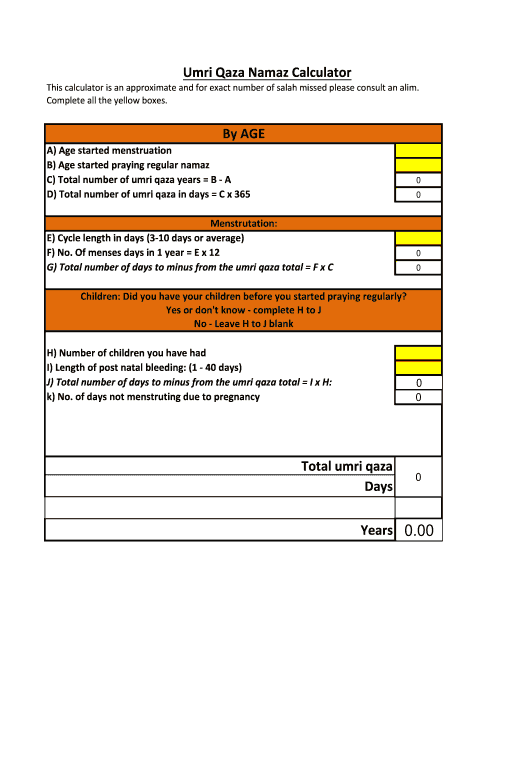 Synchronize qaza namaz chart with Netsuite