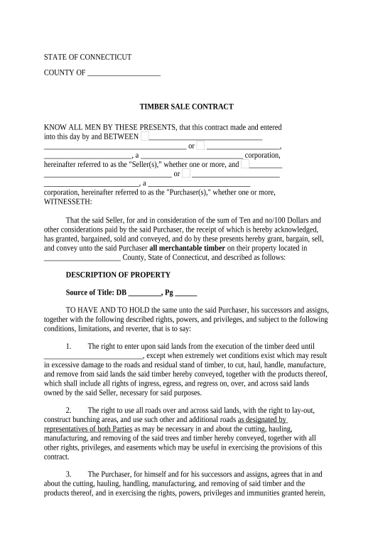 Update Connecticut Timber Sale Contract - Connecticut Audit Trail Bot