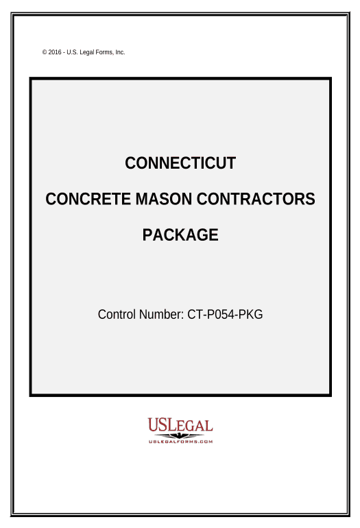 Manage Concrete Mason Contractor Package - Connecticut OneDrive Bot