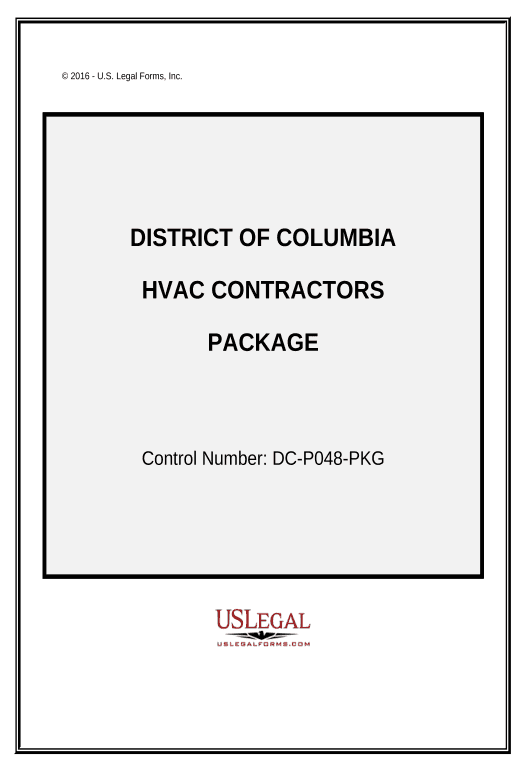 Extract HVAC Contractor Package - District of Columbia Pre-fill from Smartsheet Bot
