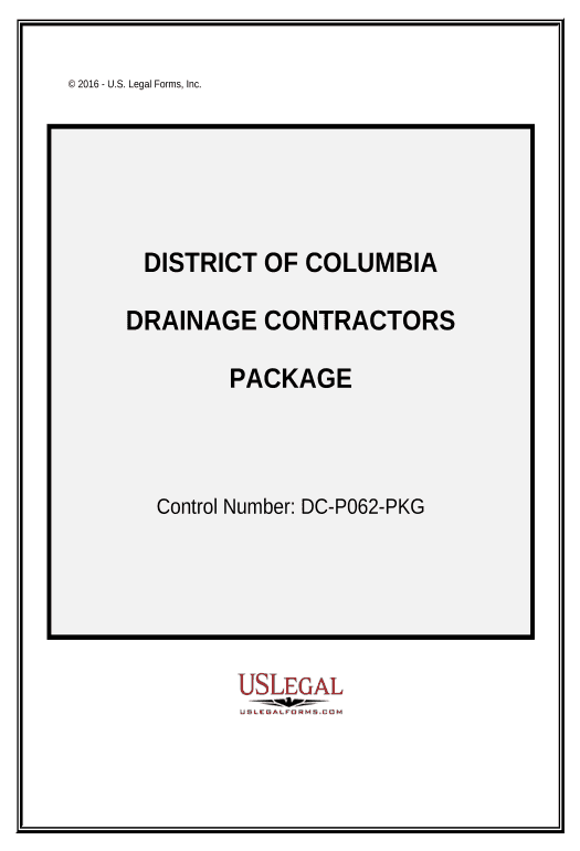 Manage Drainage Contractor Package - District of Columbia Create NetSuite Records Bot