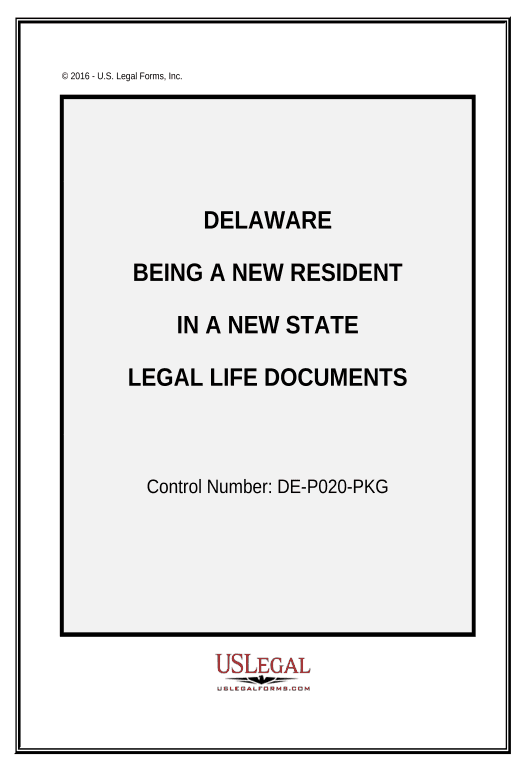 Manage New State Resident Package - Delaware Pre-fill from Excel Spreadsheet Bot