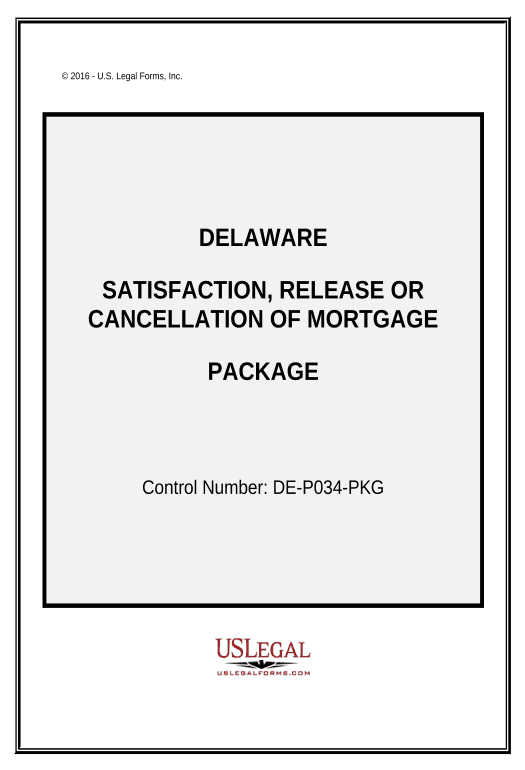Pre-fill Satisfaction, Cancellation or Release of Mortgage Package - Delaware Pre-fill with Custom Data Bot