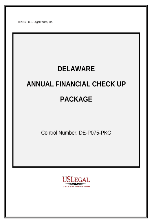 Pre-fill Annual Financial Checkup Package - Delaware Text Message Notification Bot