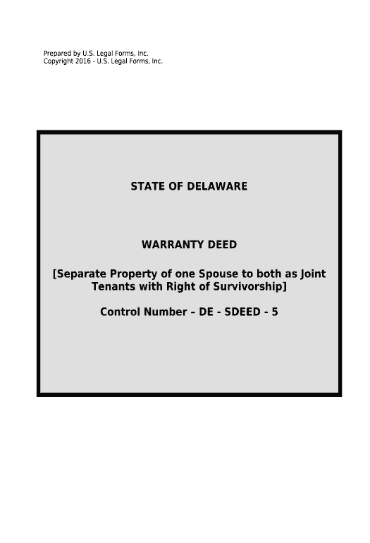 Automate Warranty Deed to Separate Property of one Spouse to both as Joint Tenants with Right of Survivorship - Delaware Export to Smartsheet
