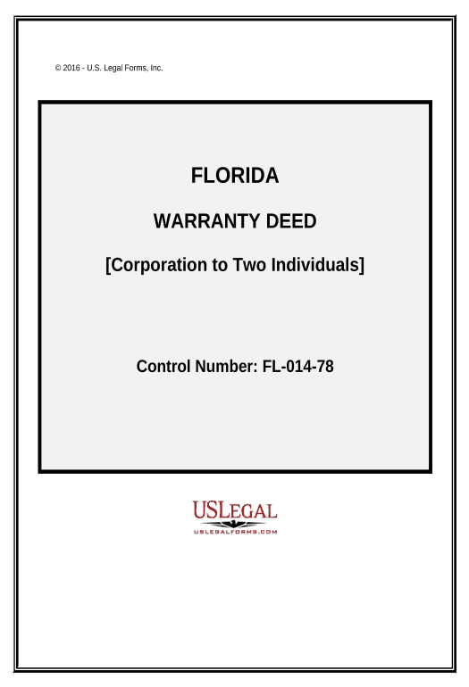 Arrange Warranty Deed from Corporation to Two Individuals - Florida Google Calendar Bot
