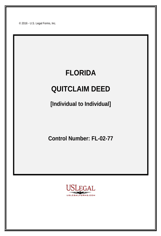 Automate Quitclaim Deed from Individual to Individual - Florida Hide Signatures Bot