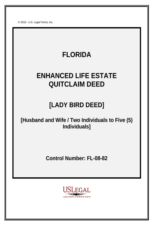 Extract Enhanced Life Estate or Lady Bird Deed - Quitclaim - Two Individuals / Husband and Wife to Five Individuals - Florida Update Salesforce Record Bot