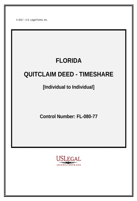 Extract Quitclaim Deed - Timeshare - Individual to Individual - Florida Invoke Salesforce Process Bot