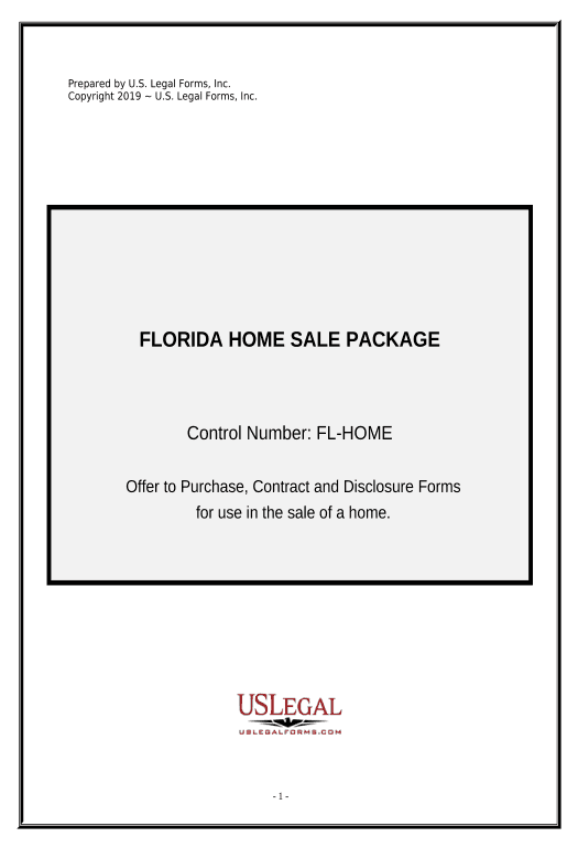 Manage Real Estate Home Sales Package with Offer to Purchase, Contract of Sale, Disclosure Statements and more for Residential House - Florida Remind to Create Slate Bot
