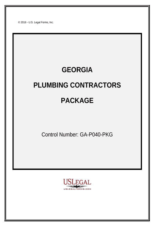 Manage Plumbing Contractor Package - Georgia Export to Formstack Documents Bot