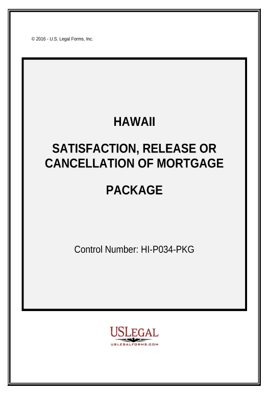 Export Satisfaction, Cancellation or Release of Mortgage Package - Hawaii Email Notification Postfinish Bot