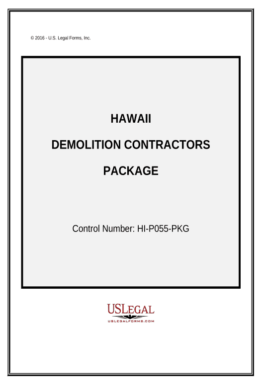 Export Demolition Contractor Package - Hawaii Export to Formstack Documents Bot