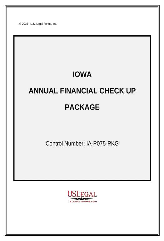 Incorporate Annual Financial Checkup Package - Iowa Pre-fill from CSV File Bot