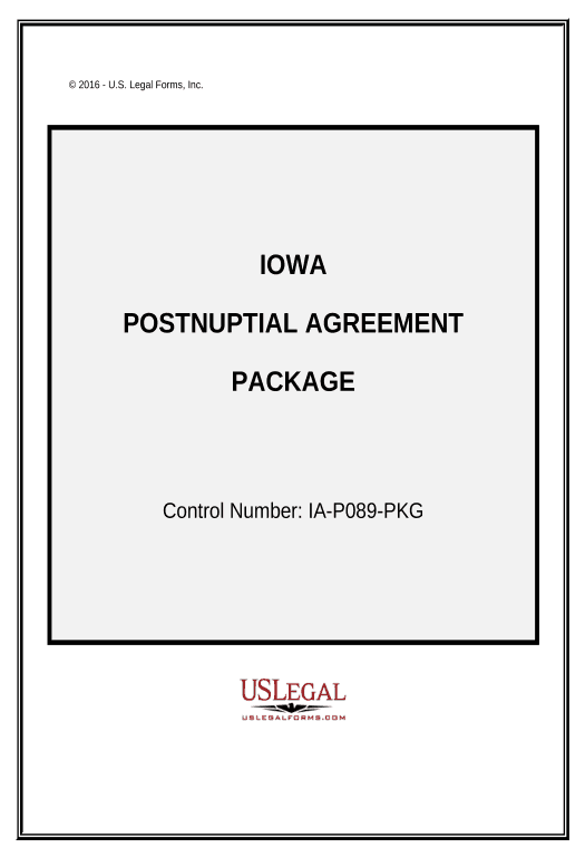 Update Postnuptial Agreements Package - Iowa Text Message Notification Postfinish Bot