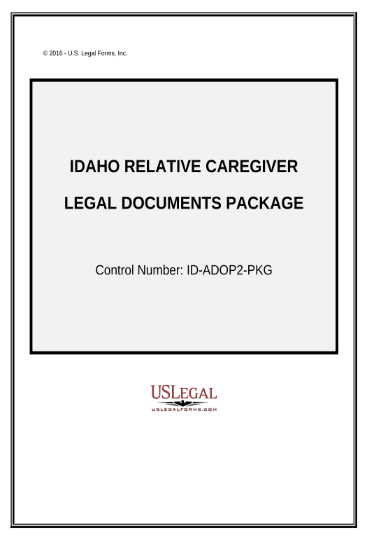 Integrate Idaho Relative Caretaker Legal Documents Package - Idaho Export to Smartsheet