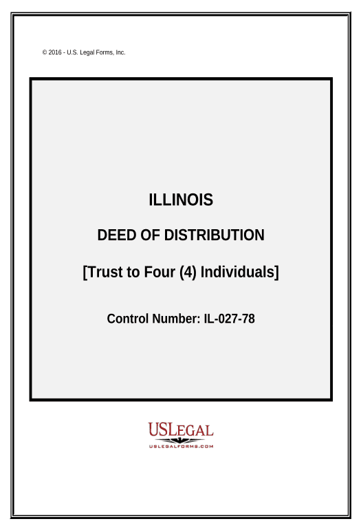 Update Deed of Distribution from Trust to Four Individuals - Illinois Export to MySQL Bot