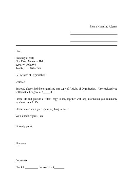 Pre-fill Sample Transmittal Letter - Kansas Email Notification Bot