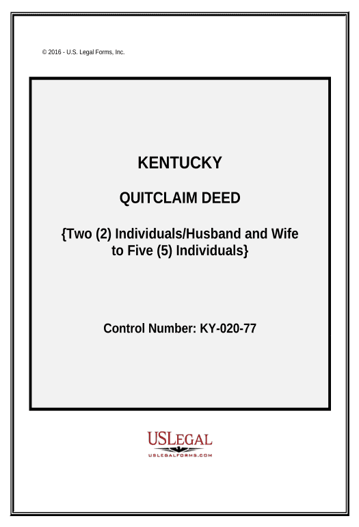 Synchronize Quitclaim Deed - Husband and Wife, or Two Individuals, to Five Individuals - Kentucky Update Salesforce Records via SOQL