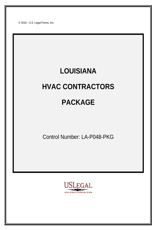 Manage HVAC Contractor Package - Louisiana Email Notification Postfinish Bot