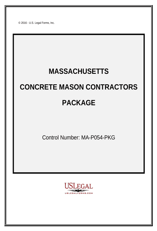 Automate Concrete Mason Contractor Package - Massachusetts Jira Bot