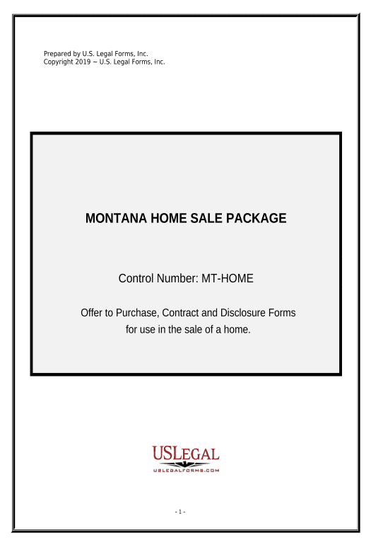 Automate Real Estate Home Sales Package with Offer to Purchase, Contract of Sale, Disclosure Statements and more for Residential House - Montana Pre-fill from Office 365 Excel Bot