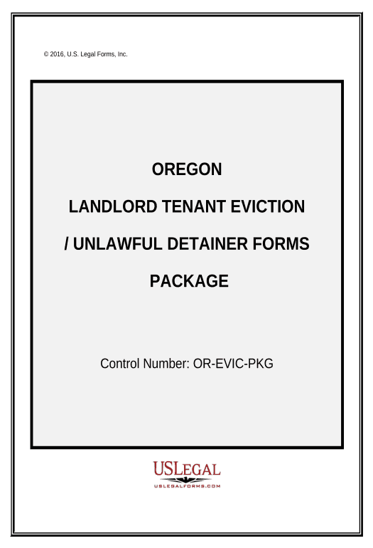 Archive Oregon Landlord Tenant Eviction / Unlawful Detainer Forms Package - Oregon Pre-fill with Custom Data Bot