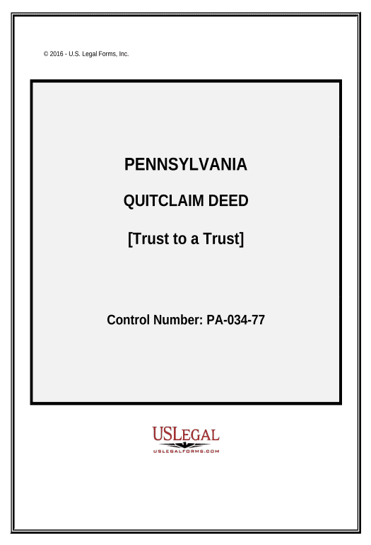 Integrate Quitclaim Deed from a Trust to a Trust - Pennsylvania Export to Google Sheet Bot