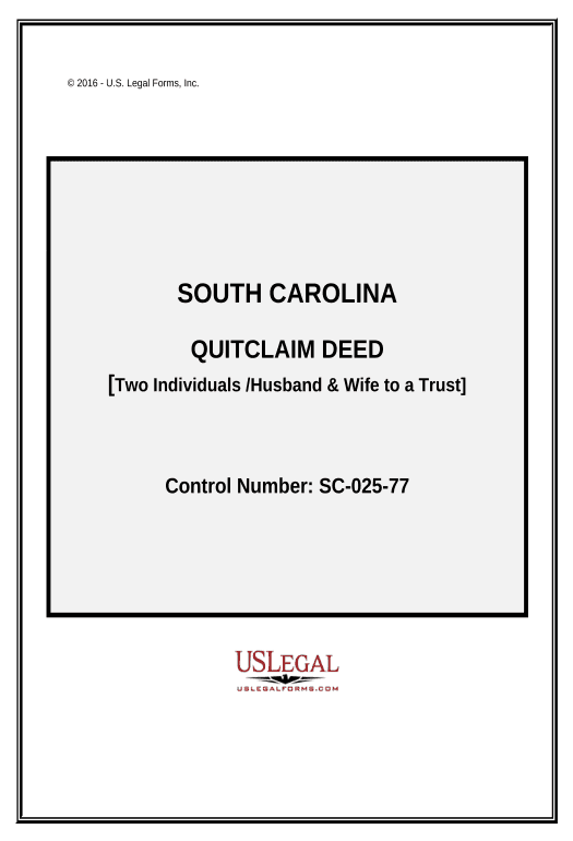 Export Quitclaim Deed - South Carolina Remind to Create Slate Bot