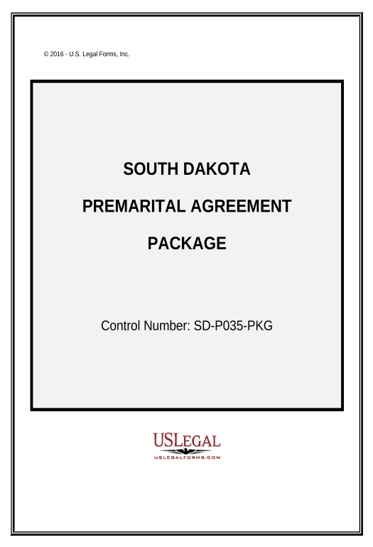 Arrange Premarital Agreements Package - South Dakota Export to Smartsheet