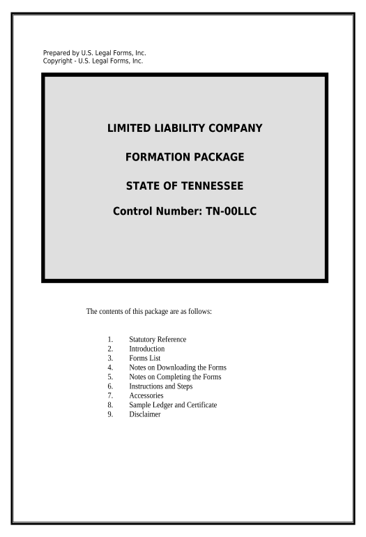 Automate Tennessee Limited Liability Company LLC Formation Package - Tennessee Hide Signatures Bot