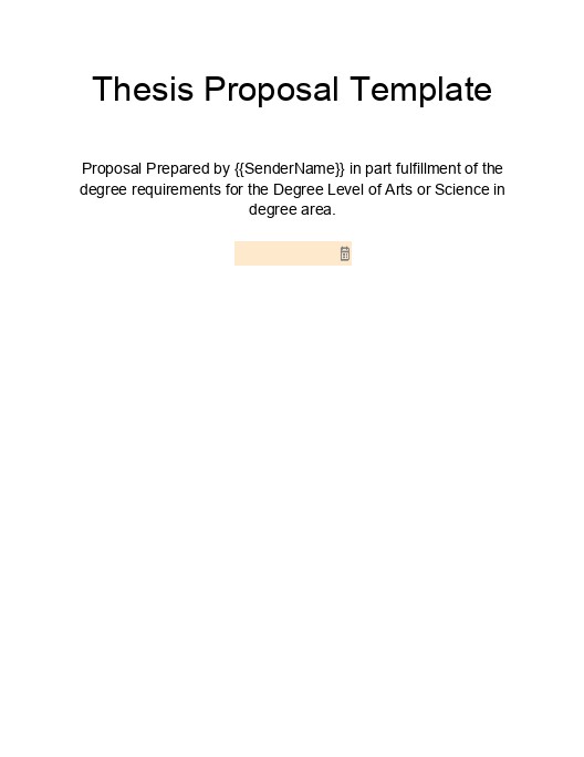 The Thesis Proposal Flow for McAllen