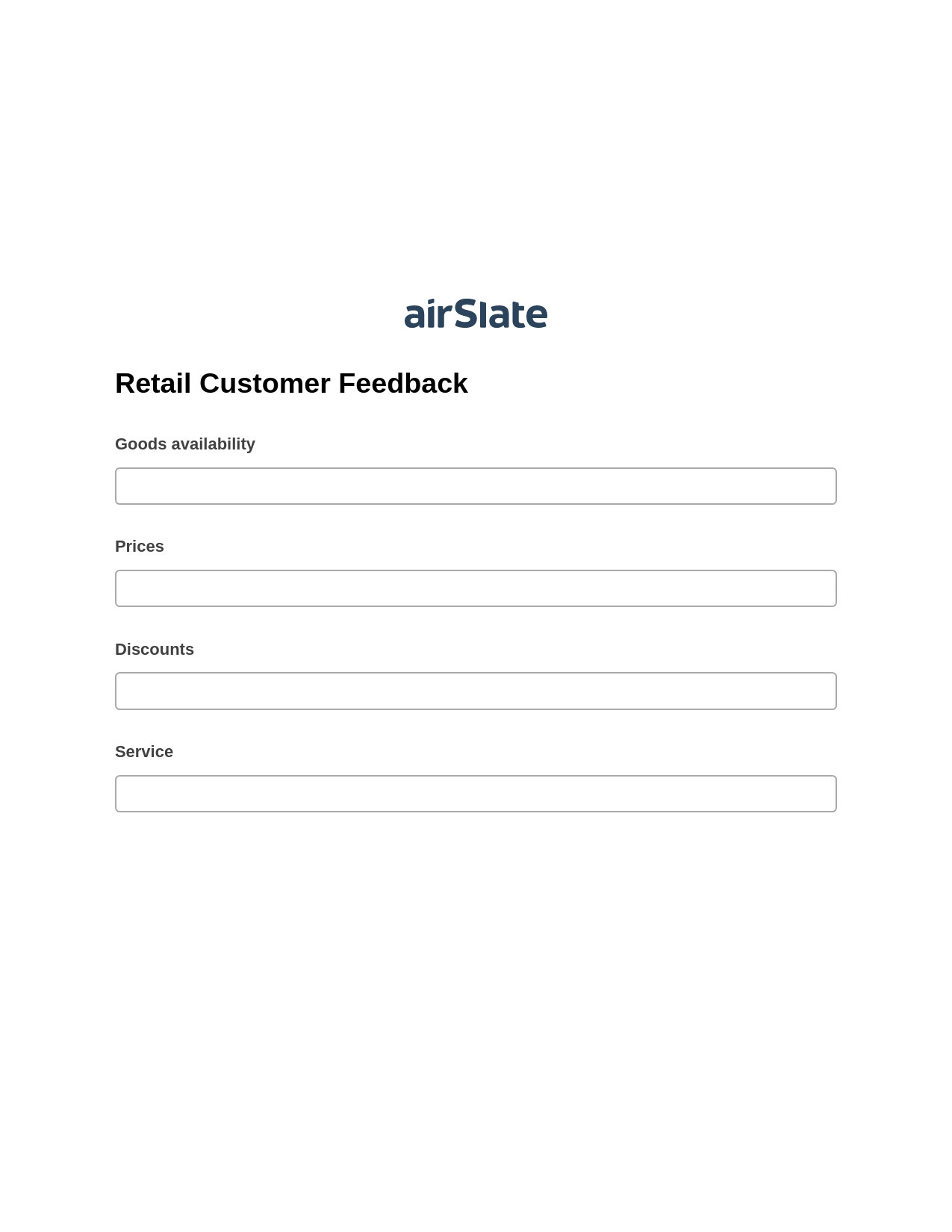 Multirole Retail Customer Feedback Pre-fill Dropdown from Airtable, Set Signature Type Bot, Export to Google Sheet Bot
