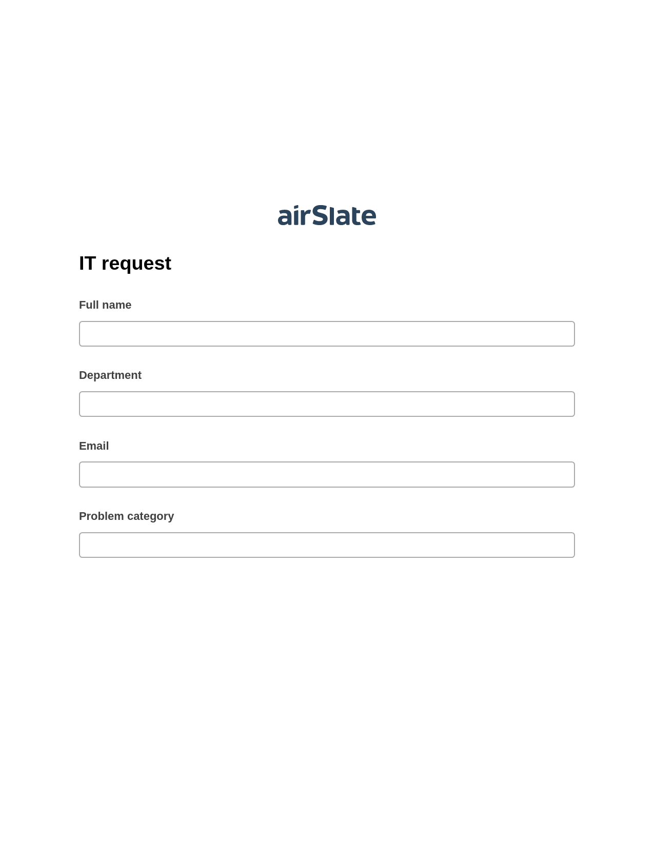 IT request Pre-fill from CSV File Bot, Jira Bot, Export to Formstack Documents Bot