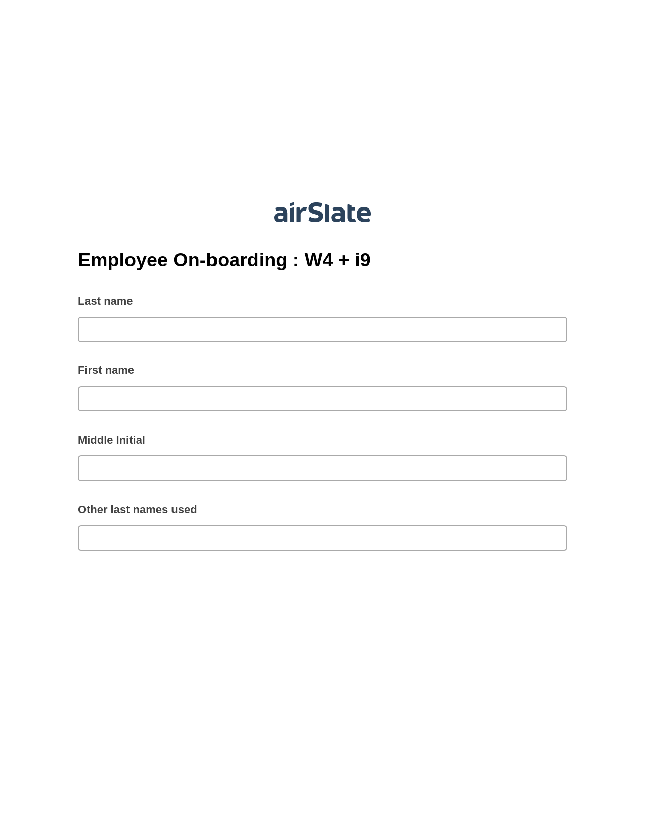Multirole Employee On-boarding : W4 + i9 Pre-fill from Salesforce Records Bot, SendGrid Send Campaign Bot, Slack Notification Postfinish Bot