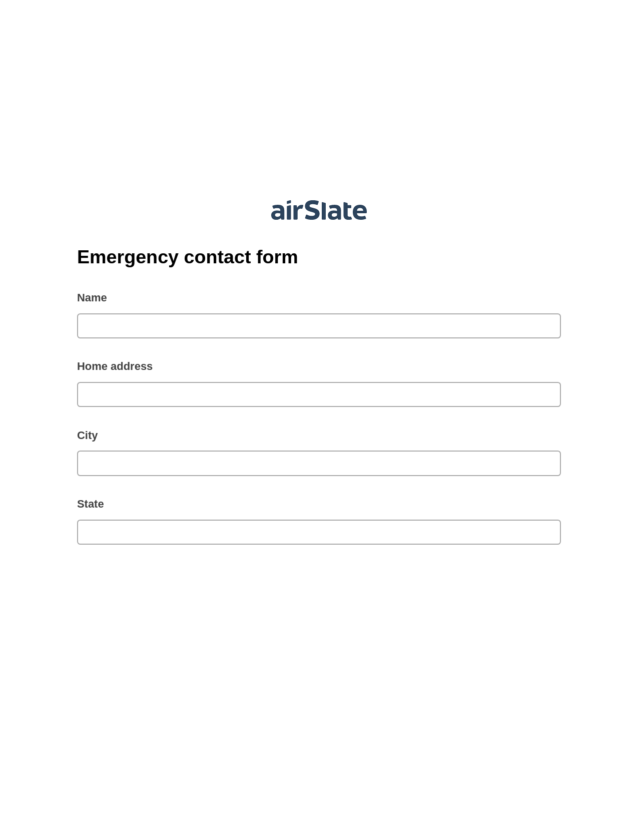 Emergency contact form Pre-fill from Excel Spreadsheet Bot, Audit Trail Bot, Slack Notification Postfinish Bot