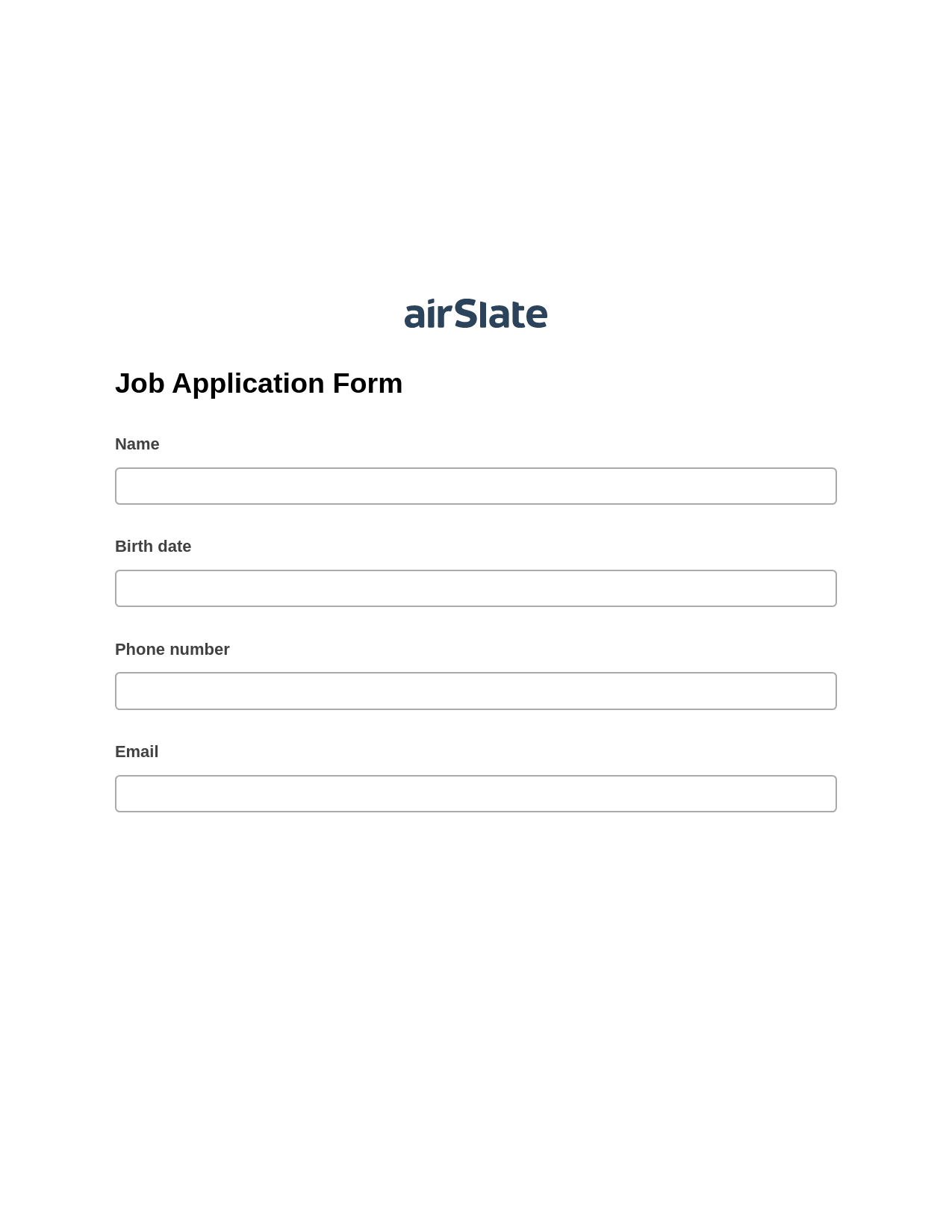 Multirole Job Application Form Pre-fill Document Bot, Assign Roles to Recipients Bot, Export to Excel 365 Bot