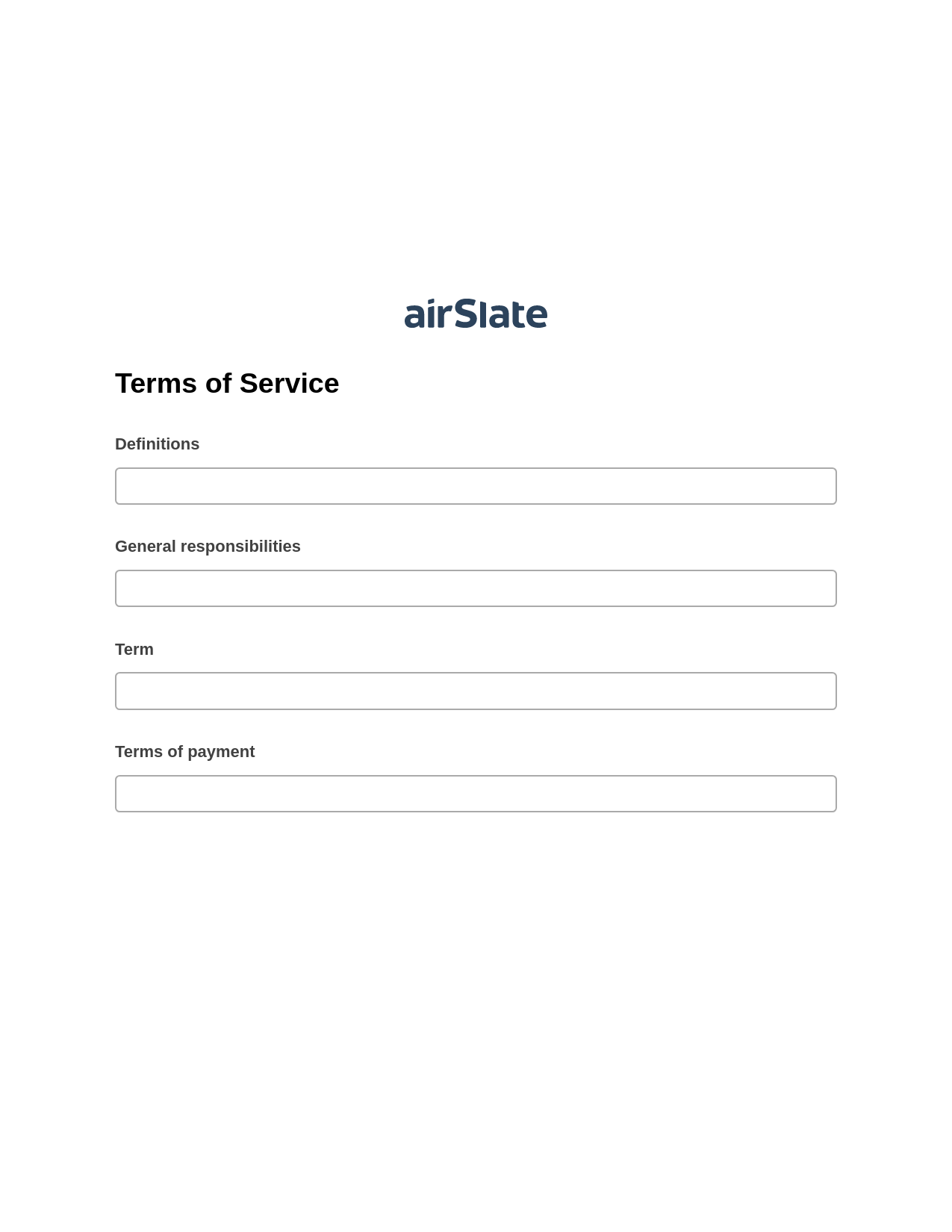 Terms of Service Pre-fill Document Bot, Jira Bot, Export to Salesforce Bot