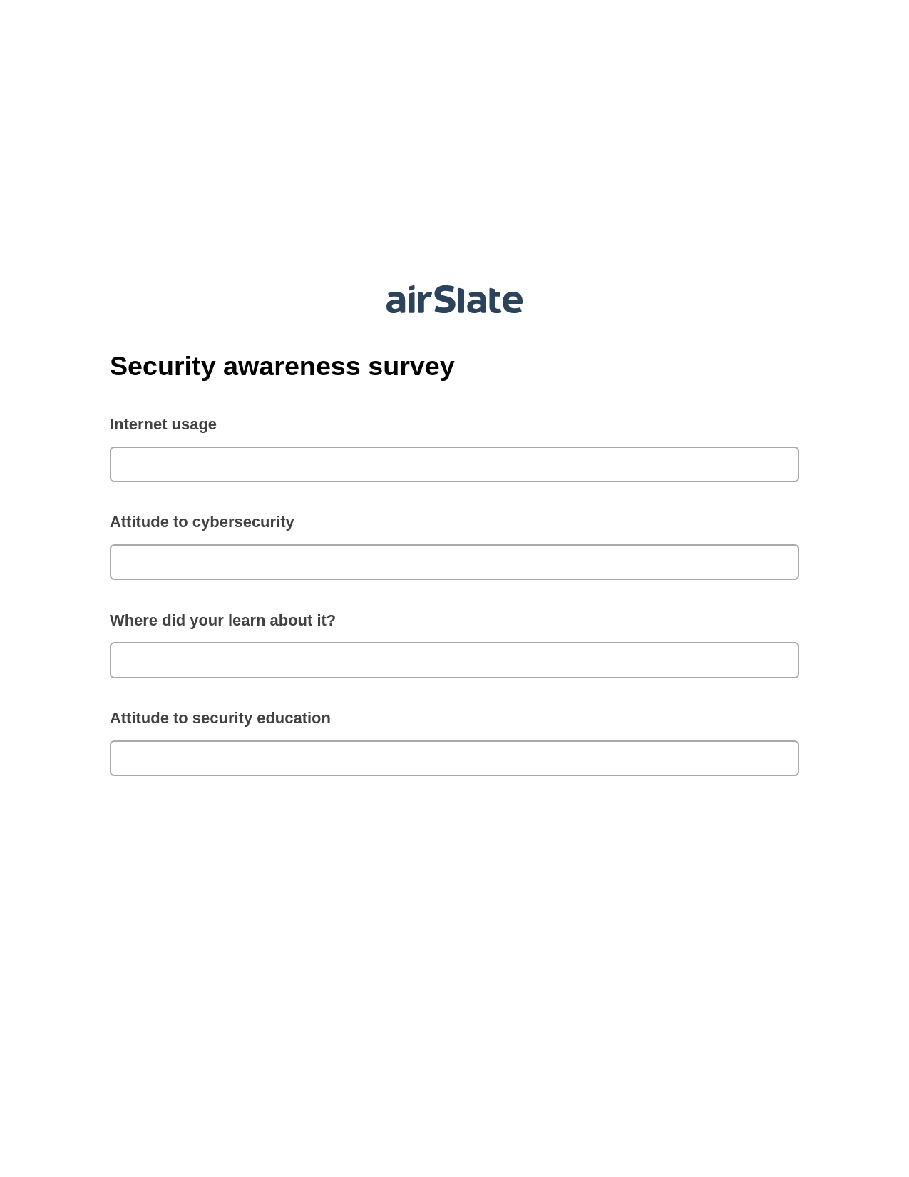 Multirole Security awareness survey Pre-fill Dropdown from Airtable, Create Slate Reminder Bot, Export to Smartsheet