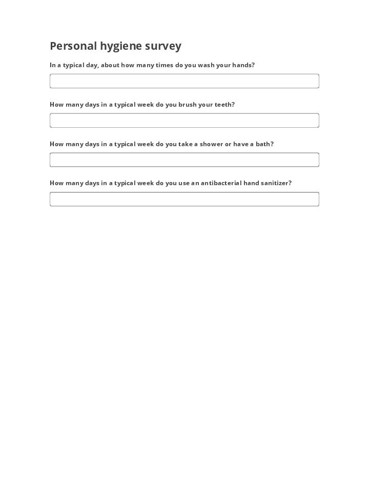 Personal hygiene survey Flow for Lowell