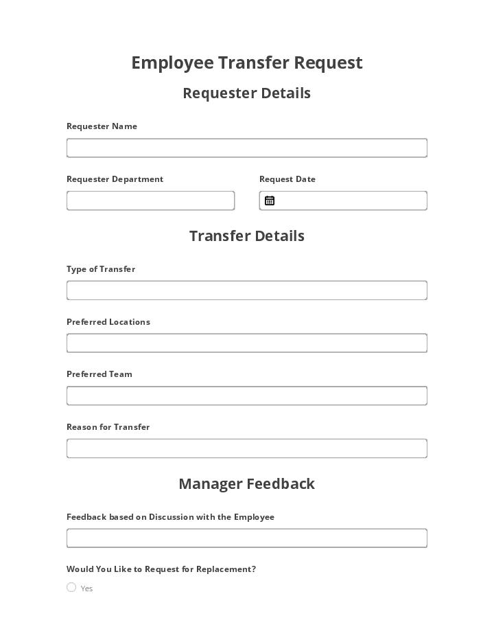 Employee Transfer Request 