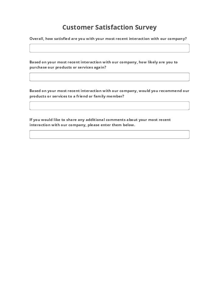 Customer Satisfaction Survey Flow for Tennessee