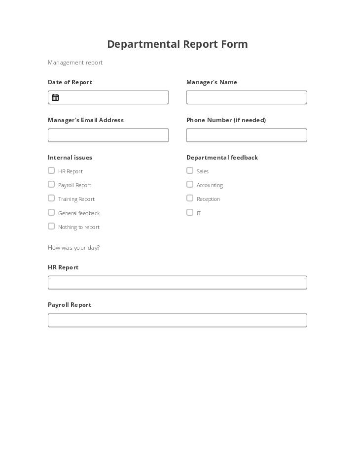 Departmental Report Form 